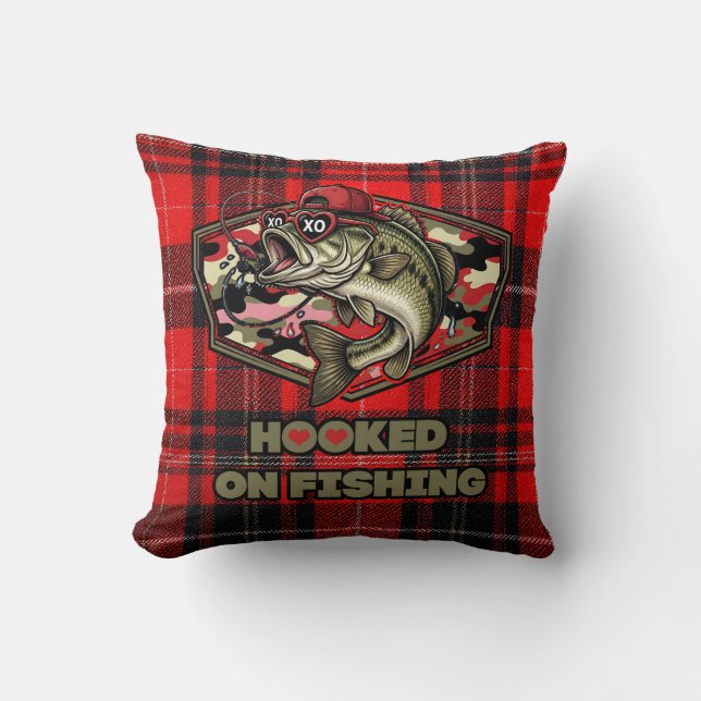 Pillow with fun, bold illustration of a cool bass kussen (Voorkant)