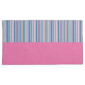 Pillowcase hoesjes - Candy Strepen Poeder Roze Kussensloop (Voorkant-Rechts)