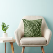 PillowTropical Summer Foliage Texture - Moss Green Kussen (Stoel)