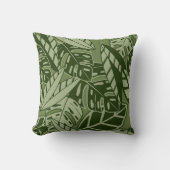 PillowTropical Summer Foliage Texture - Moss Green Kussen (Voorkant)