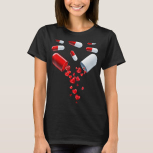 Pills Heart Love Valentijnsdag Medicine Pharmacis T-shirt