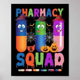 Pills Pharmacoloog Squad Halloween Costume Poster