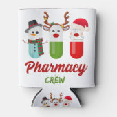 Pills snowman reinders santa claus pharmaceutische blikjeskoeler (Voorkant)