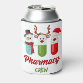 Pills snowman reinders santa claus pharmaceutische blikjeskoeler (Blikje Achterkant)