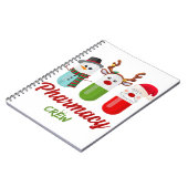 Pills snowman reinders santa claus pharmaceutische notitieboek (Linkerzijde)