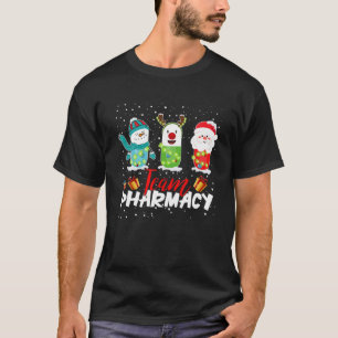 Pills Snowman Team Pharmacy Kerstkostuum Doct T-shirt