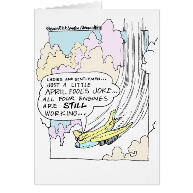 Piloot 1 april grap Cartoon grappige cadeaus & T-s (Voorkant)