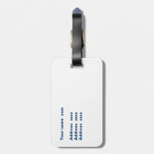 Piloot Air Crew Vliegtuigen Patroon op een Navy Bl Bagagelabel (Achterkant verticaal)