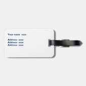 Piloot Air Crew Vliegtuigen Patroon op een Navy Bl Bagagelabel (Achterkant horizontaal)