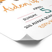 Piloot Airplane Boy Birthday Party Invitation Poster (Hoek)