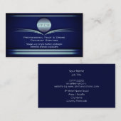 Piloot and Drone Service - Art Deco Metal Style Visitekaartje (Voorkant / Achterkant)