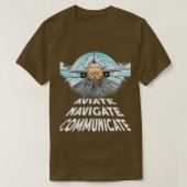 Piloot Aviate Navigate Communicate Cat Plane (2) T-shirt (Design voorkant)