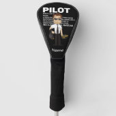 Piloot Aviation Industry Golfer op golfbal Golf Golfheadcover (Voorkant)