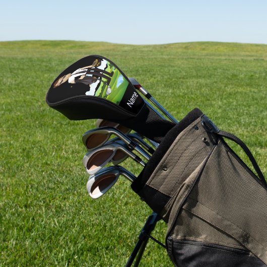 Piloot Aviation Industry Golfer op golfbal Golfheadcover (Insitu)