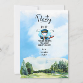 Piloot Aviation Industry Golfer op golfbal Kaart