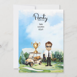 Piloot Aviation Industry Golfer op golfbal Kaart