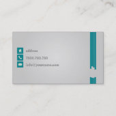 Piloot Aviator Stewardess Plane Sky Grey Fly Visitekaartje (Achterkant)