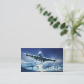Piloot Aviator Stewardess Plane Sky Visitekaartje (Staand voorkant)