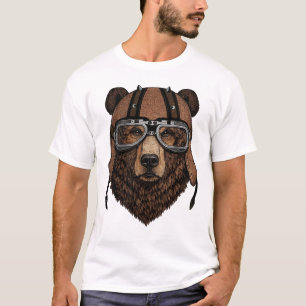 Piloot Beerhoofd – Vintage Pilotenstijl T-shirt