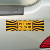 Piloot Car volg me Bumpersticker (Op auto)