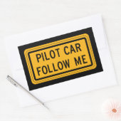 Piloot Car volg me Rechthoekige Sticker (Envelop)