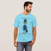 Piloot Cartoon Humor T-Shirt (Voorkant volledig)