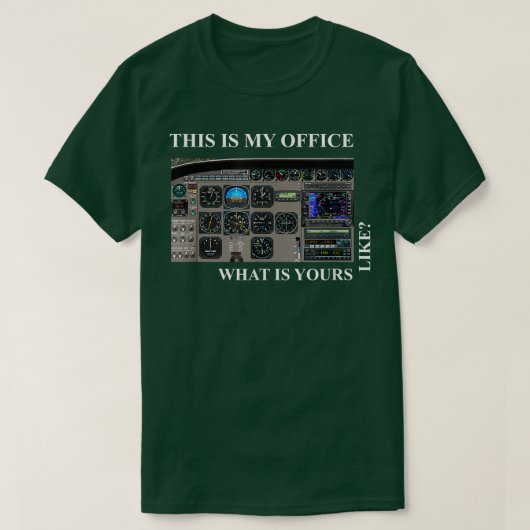 Piloot Cessna 172 Cockpit T-shirt (Design voorkant)