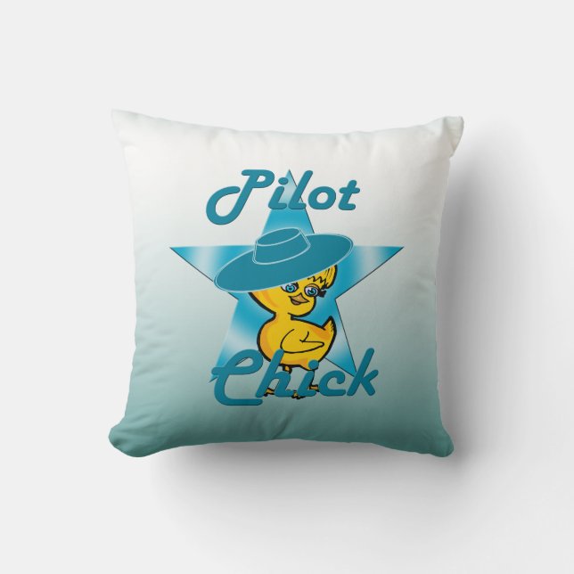 Piloot Chick #7 Kussen (Voorkant)