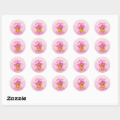 Piloot Chick #8 Ronde Sticker (Vel)