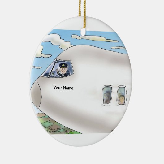 Piloot, commercieel - Mannelijk Keramisch Ornament (Rechts)