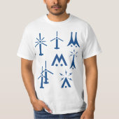 Piloot-drone van de Aeronautical Symbols Chart T-shirt (Voorkant)