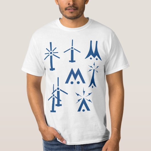 Piloot-drone van de Aeronautical Symbols Chart T-shirt (Voorkant)