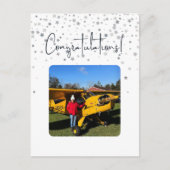 Piloot Eerste Solo Flight Foto, Custom Aviation Briefkaart (Voorkant)