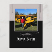 Piloot Eerste Solo Flight Foto, Custom Aviation Briefkaart (Voorkant)