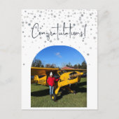 Piloot Eerste Solo Flight Foto, Custom Aviation Briefkaart (Voorkant)