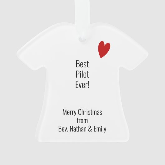 Piloot First Officer Professionals Ornament (achterkant)