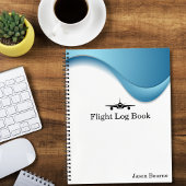 Piloot Flight Log Book Vliegtuig Blue Aviation Cus Notitieboek