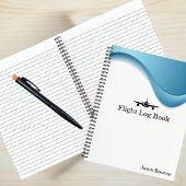 Piloot Flight Log Book Vliegtuig Blue Aviation Cus Notitieboek