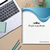 Piloot Flight Log Book Vliegtuig Blue Aviation Cus Notitieboek