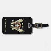 Piloot geboren om de lucht te berijden, coole luch bagagelabel (Voorkant horizontaal)