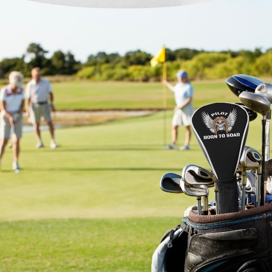 Piloot geboren om te zweven, luchtvaart, Vliegtuig Golfheadcover