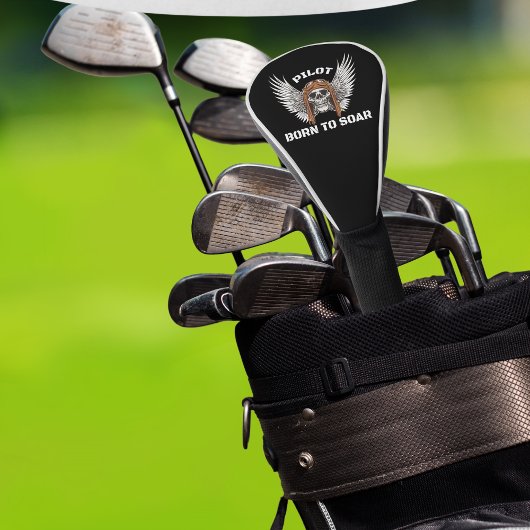 Piloot geboren om te zweven, luchtvaart, Vliegtuig Golfheadcover