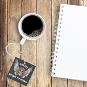 Piloot geboren om te zweven ontwerp, luchtvaart, v sleutelhanger