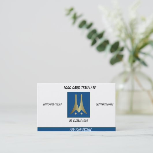 Piloot Gold Drone Blue Aeronautical Chart Visitekaartje (Staand voorkant)