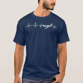 Piloot Heartbeat-Vliegtuig Vliegvlucht Reizen T-shirt (Voorkant)