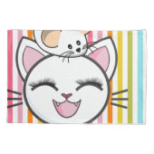 Piloot Hoesje Stripe Cat Mouse Kussensloop (Achterkant)