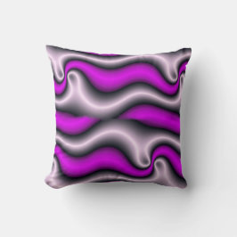 Piloot in abstracte stijl, zwart, wit en paars kussen