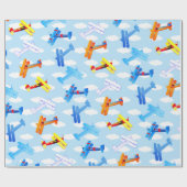  piloot in de luchtvaartluchtvaart cadeaupapier (Vlak)