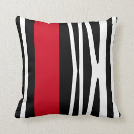 Piloot in moderne abstracte stijl, zwart, wit en r kussen