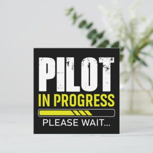 Piloot in Opleiding… Even Geduld Aviator Humor Kaart